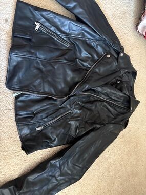 Forever 21 Black Faux Leather Moto Jacket